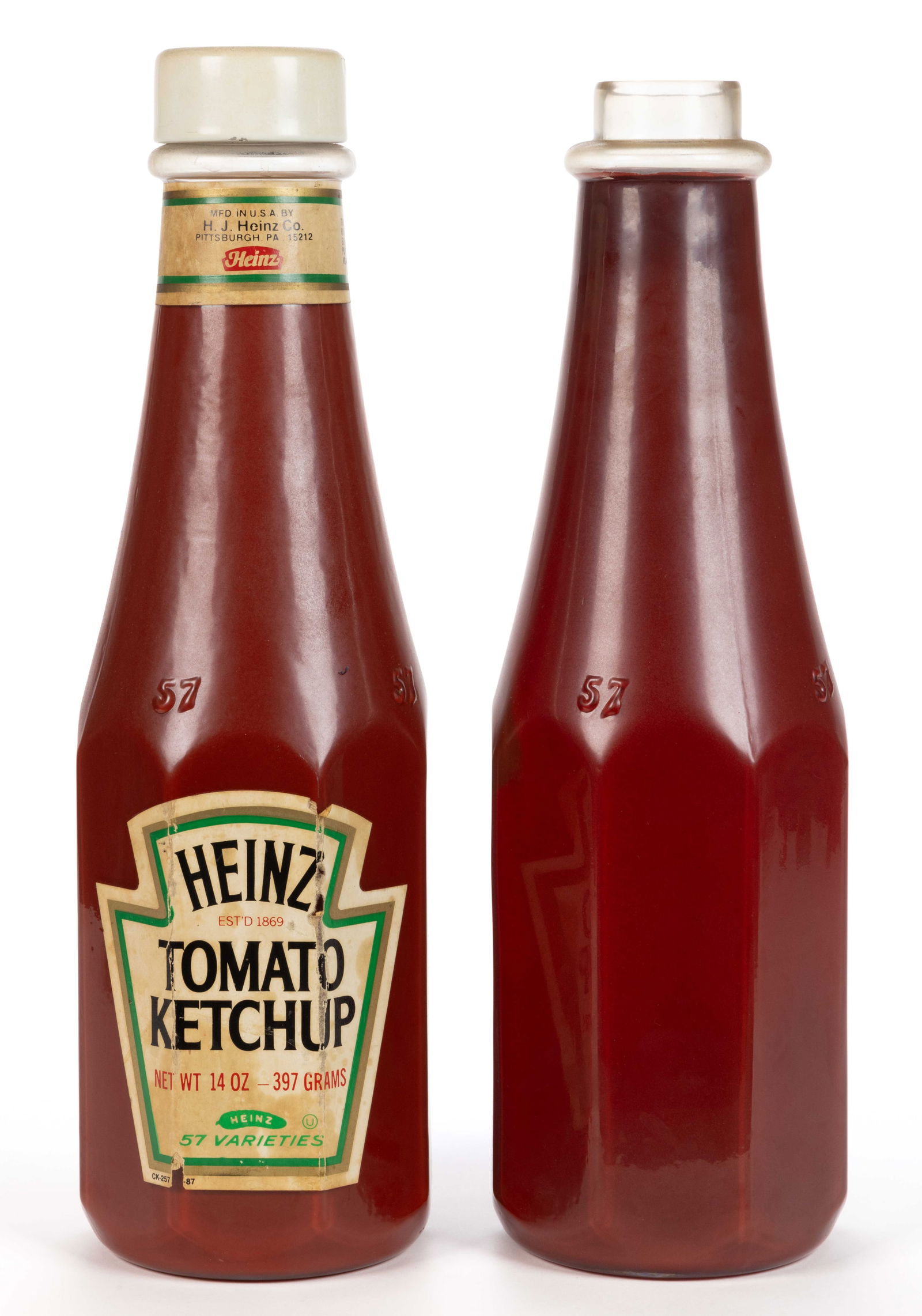 HEINZ TOMATO KETCHUP STORE DISPLAY BOTTLES, LOT OF TWO (1 of 2)