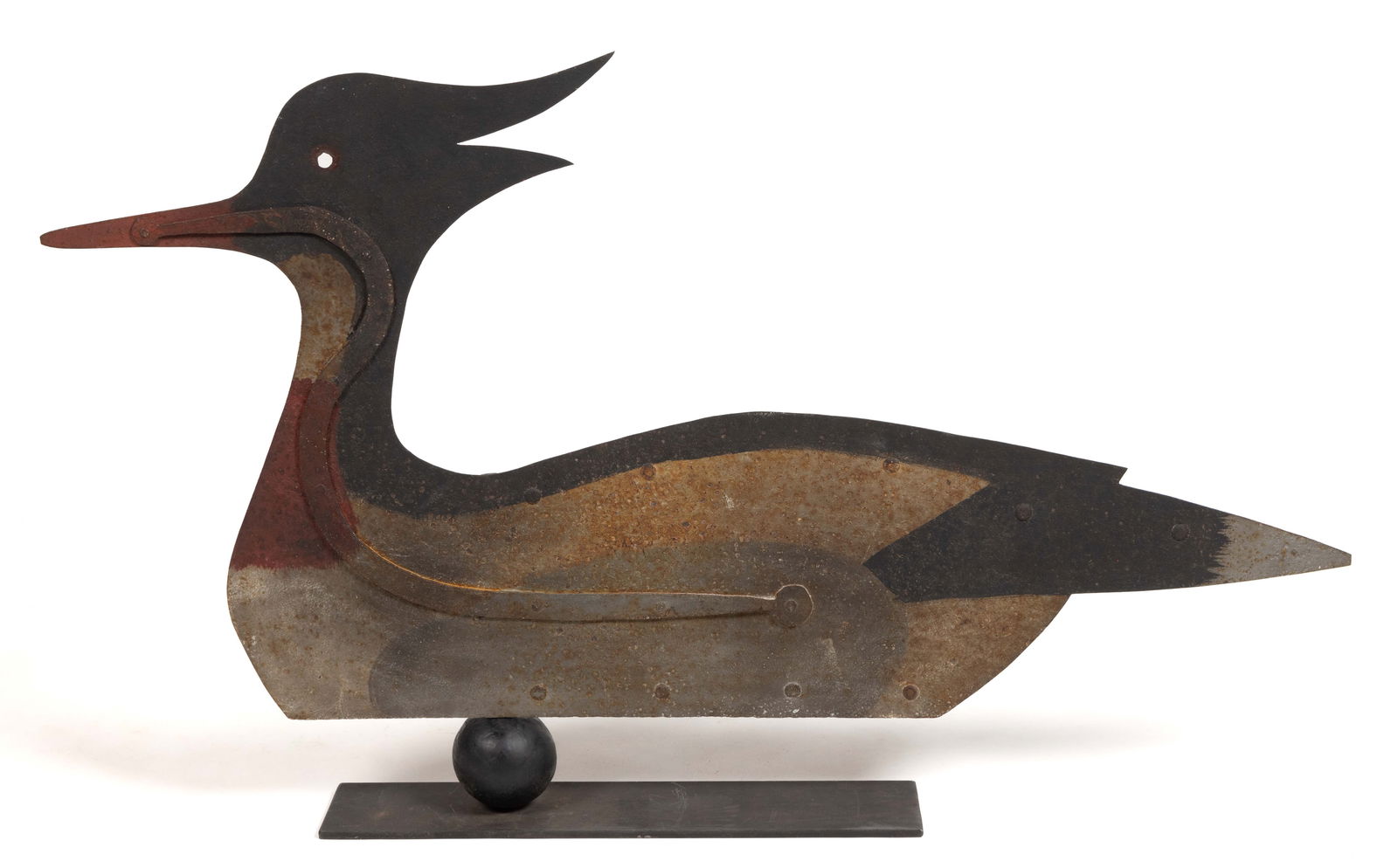 AMERICAN FOLK ART CUT-OUT SHEET-IRON DUCK WEATHERVANE (1 of 3)