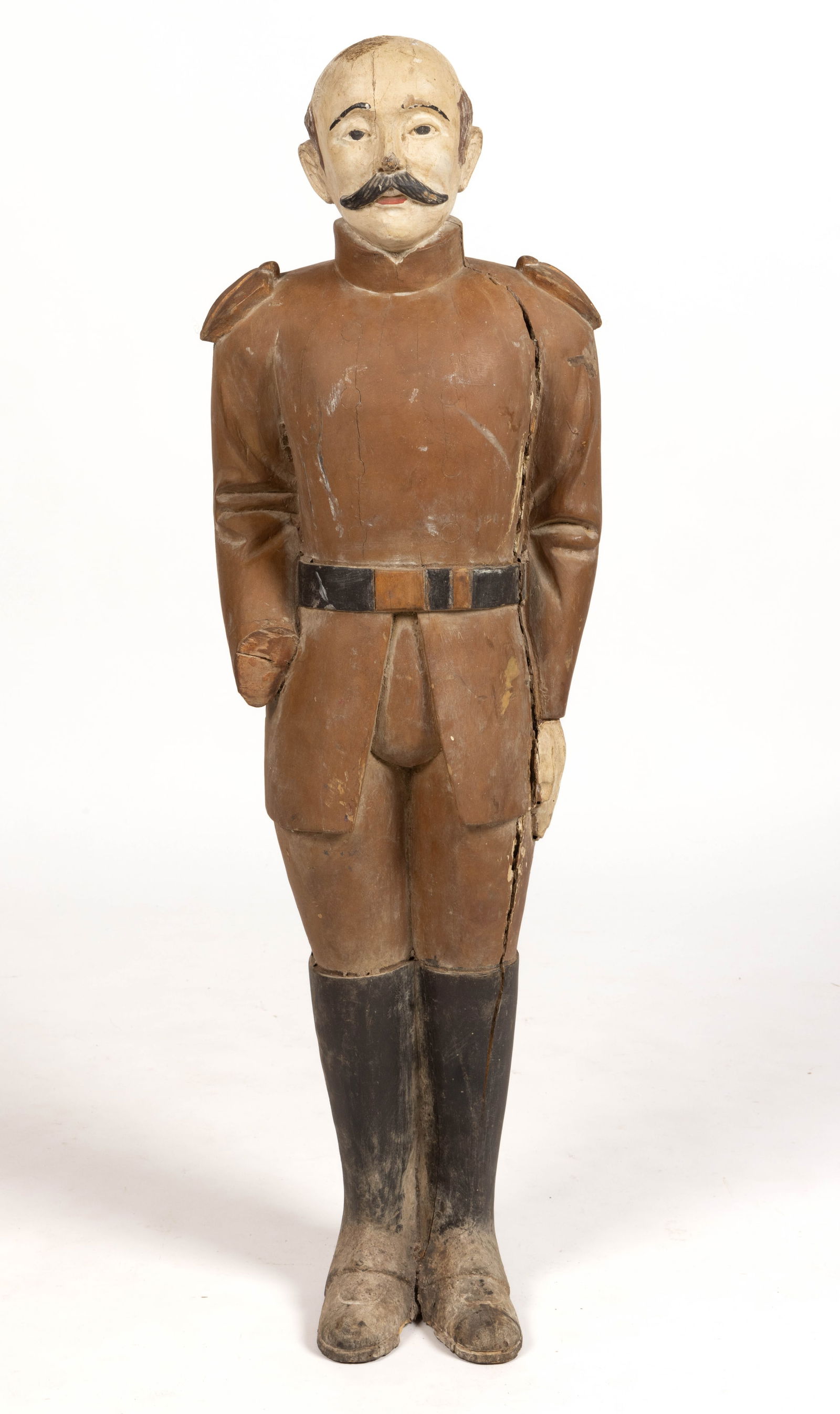 FOLK ART CARVED AND PAINTED TOBACCO / CIGAR STORE TRADE FIGURE (1 of 7)