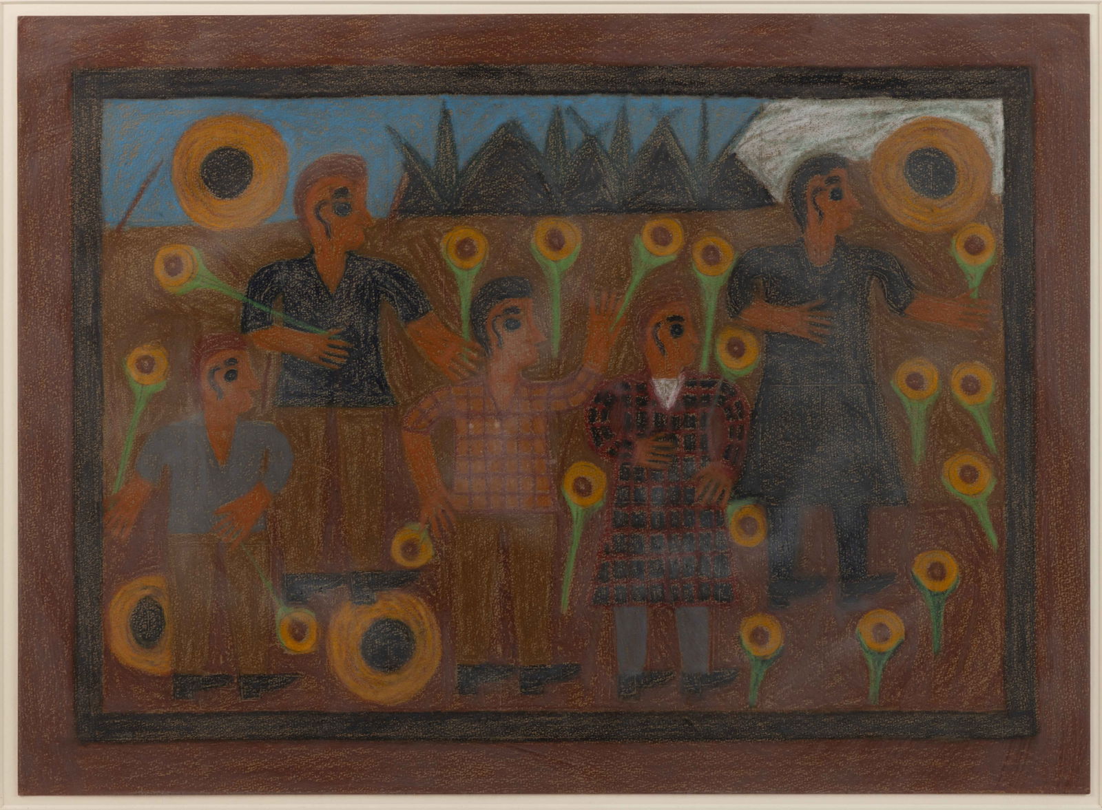 EDDIE ARNING (AMERICAN, 1898-1993), ATTRIBUTED, OUTSIDER ART DRAWING (1 of 4)