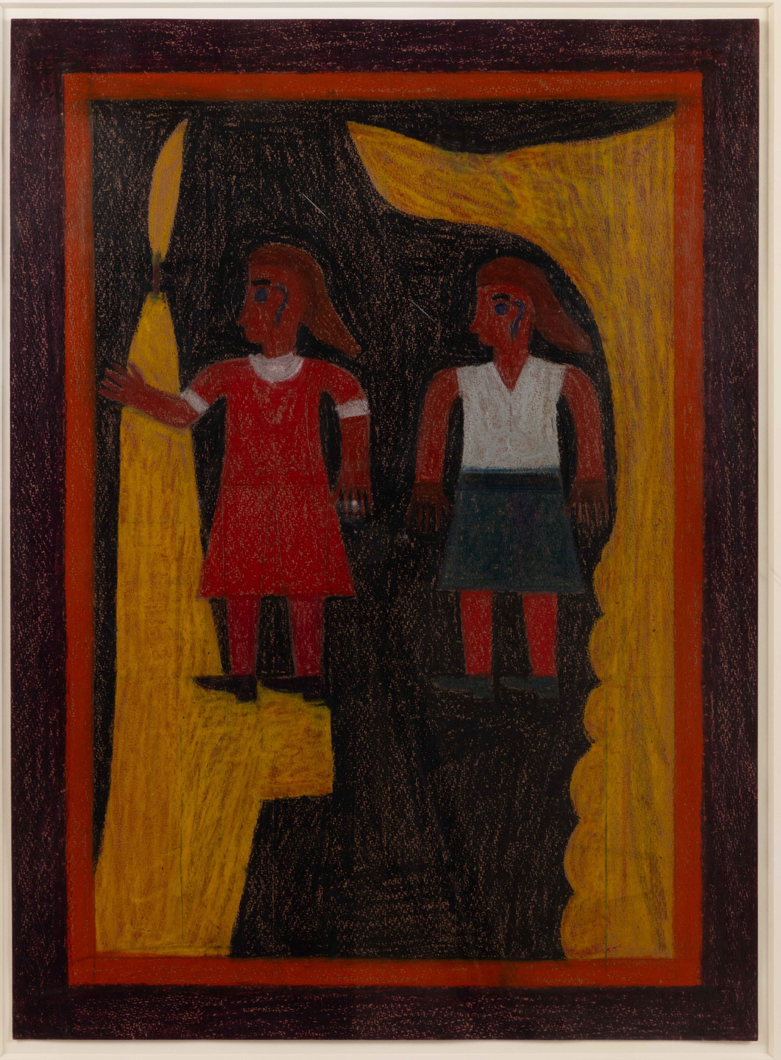 EDDIE ARNING (AMERICAN, 1898-1993), ATTRIBUTED, OUTSIDER ART DRAWING (1 of 2)