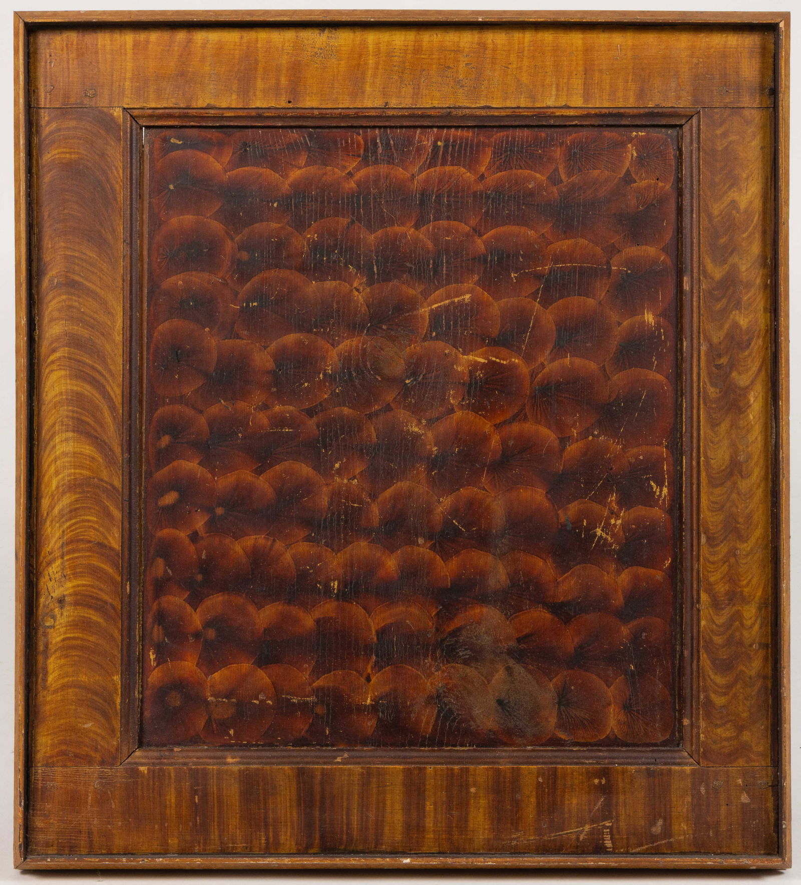 SOUTHERN FOLK ART PAINT-DECORATED YELLOW PINE ARCHITECTURAL PANEL (1 of 3)