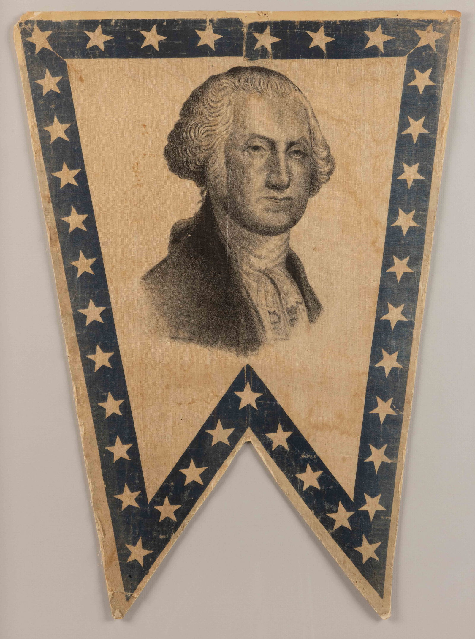GEORGE WASHINGTON CENTENNIAL PRINTED TEXTILE BANNER / PENNANT FLAG (1 of 2)