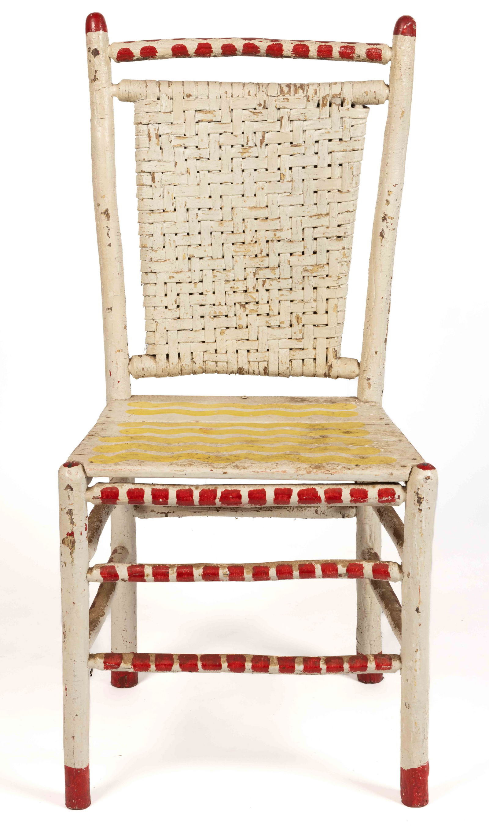 SOUTHERN FOLK ART PAINT-DECORATED SIDE CHAIR (1 of 6)