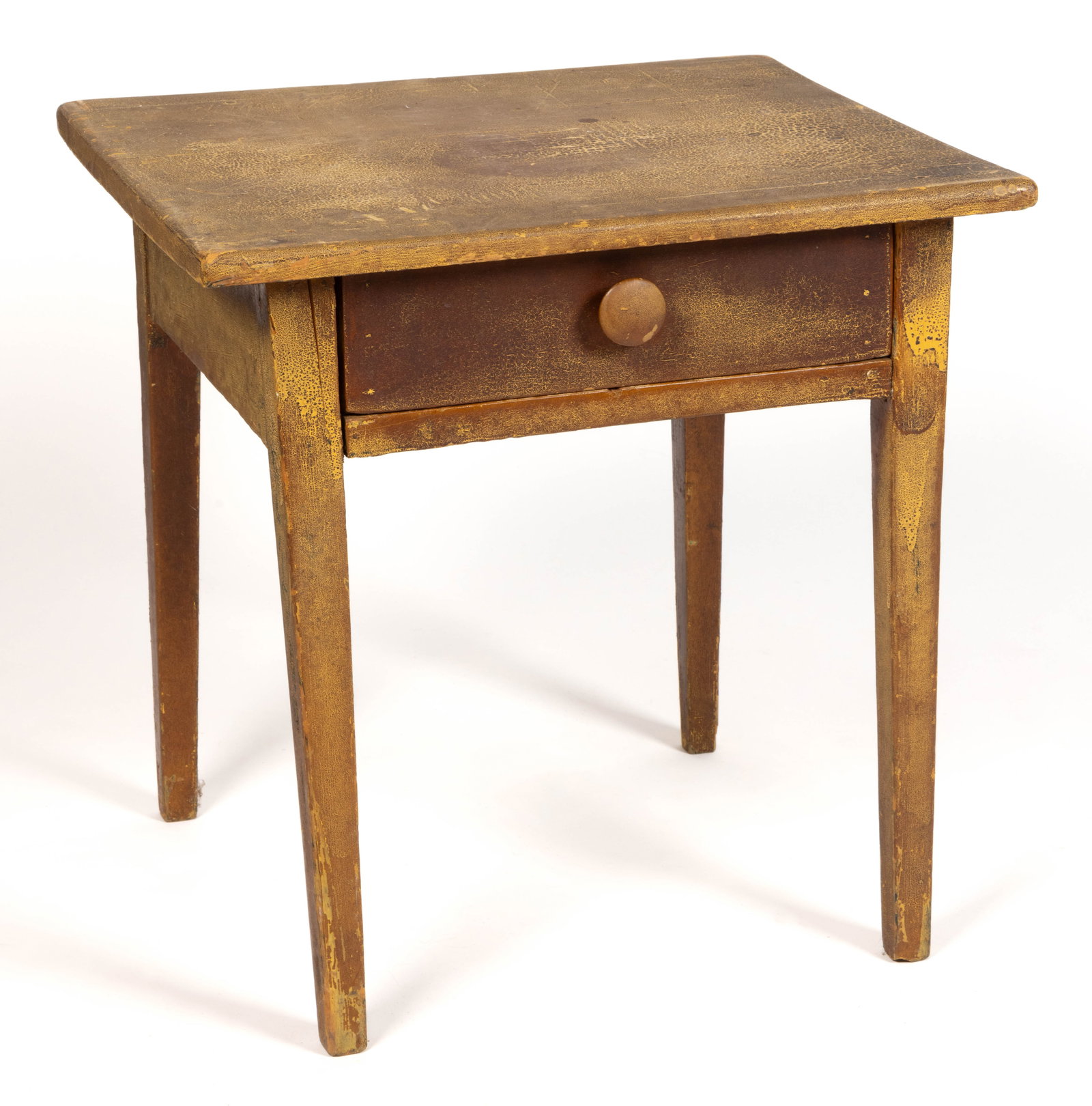 MID-ATLANTIC PAINTED PINE AND POPLAR STAND TABLE (1 of 7)