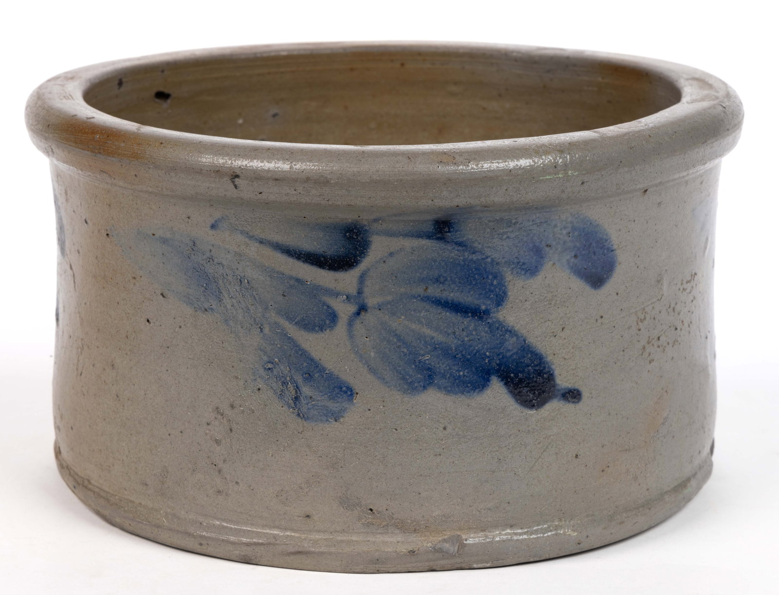 ENOCH BURNETT ATTRIBUTED, WASHINGTON, DC DECORATED STONEWARE CAKE CROCK (1 of 5)