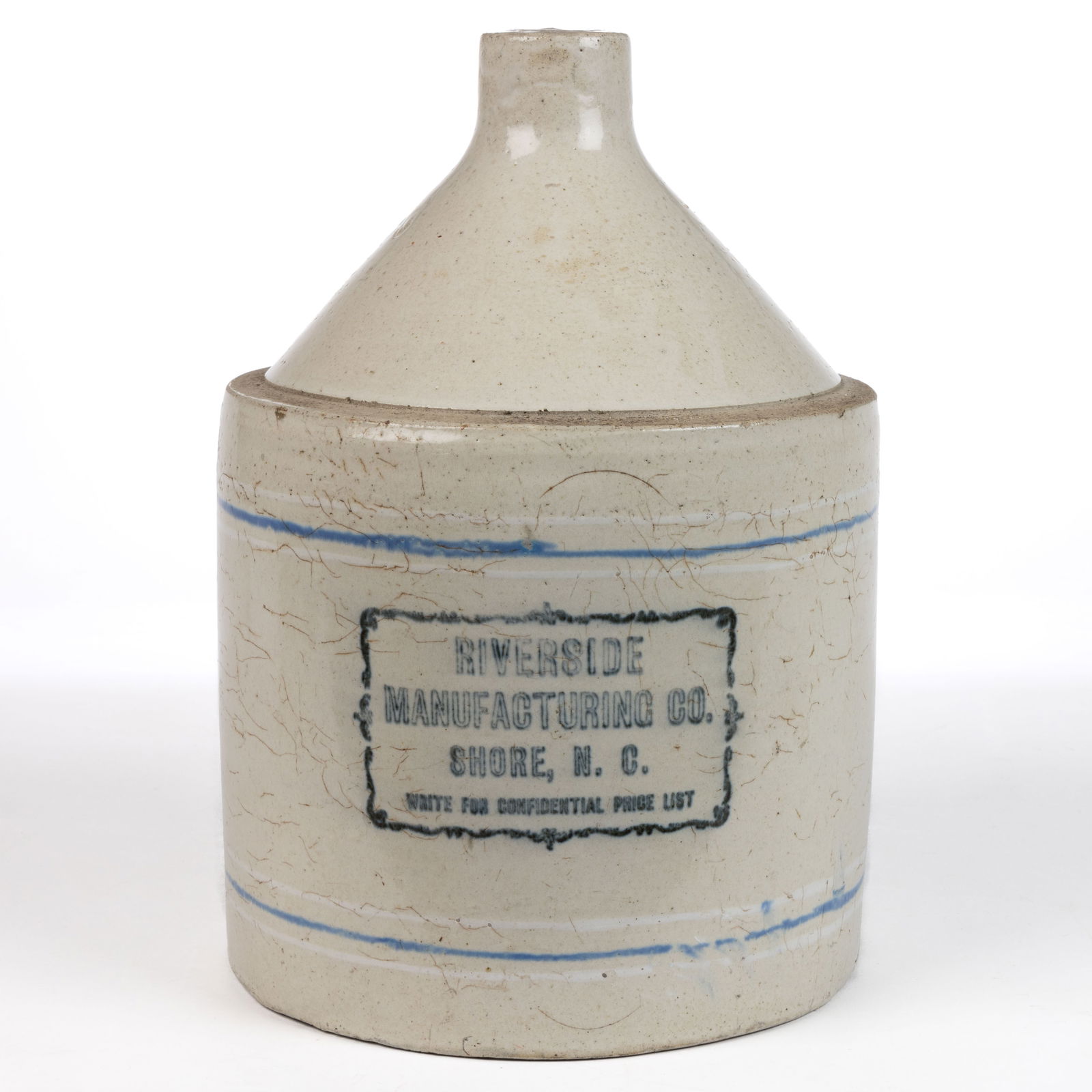 NORTH CAROLINA MERCHANT'S STONEWARE ADVERTISING JUG (1 of 5)