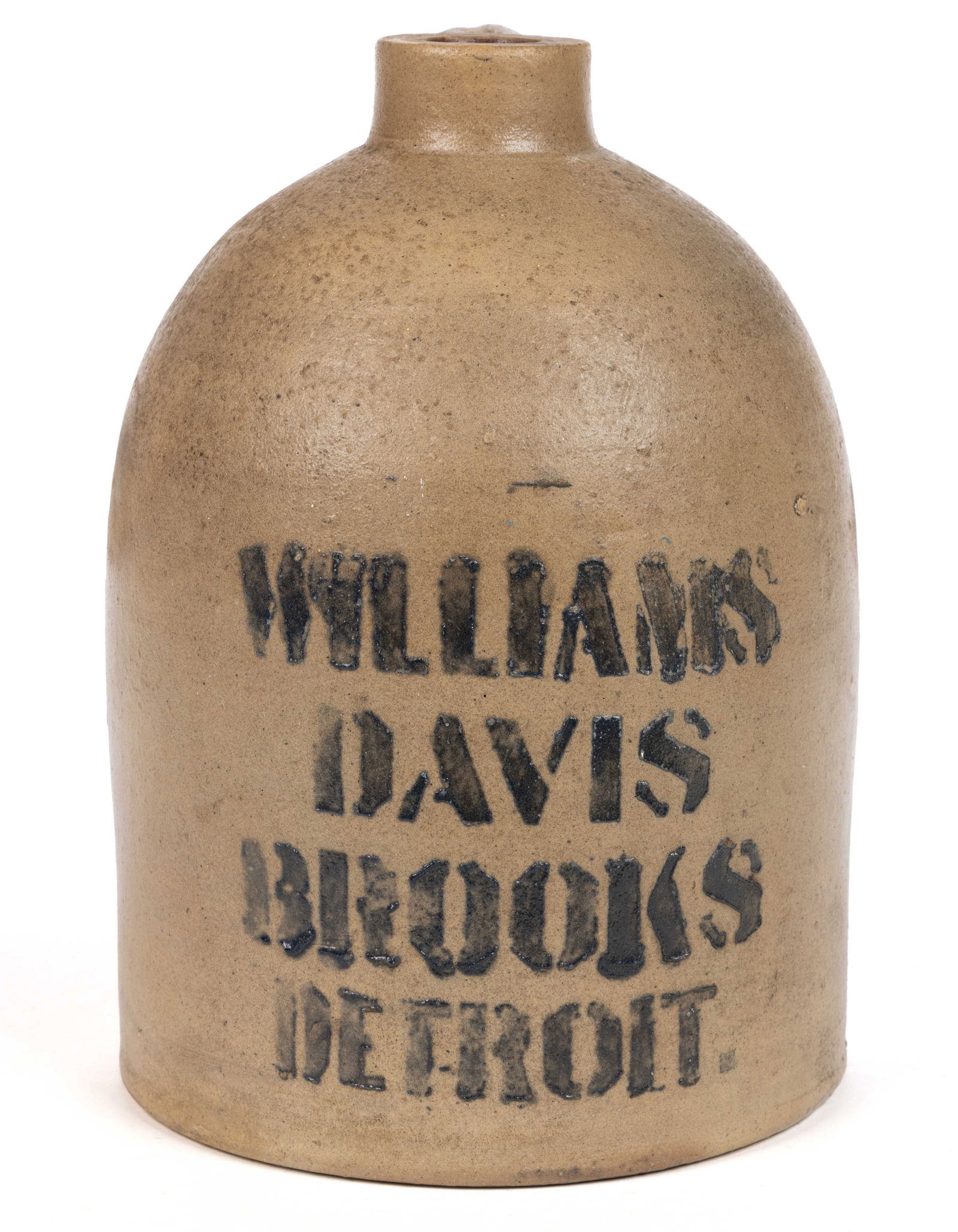 DETROIT, MICHIGAN STENCILED MERCHANT'S STONEWARE JUG (1 of 5)