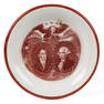 STAFFORDSHIRE BAT-PRINTED AMERICAN HISTORICAL CERAMIC CUP PLATE