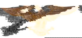 FINE AMERICAN FOLK ART CARVED AND GILDED MONUMENTAL SPREAD-WING EAGLE