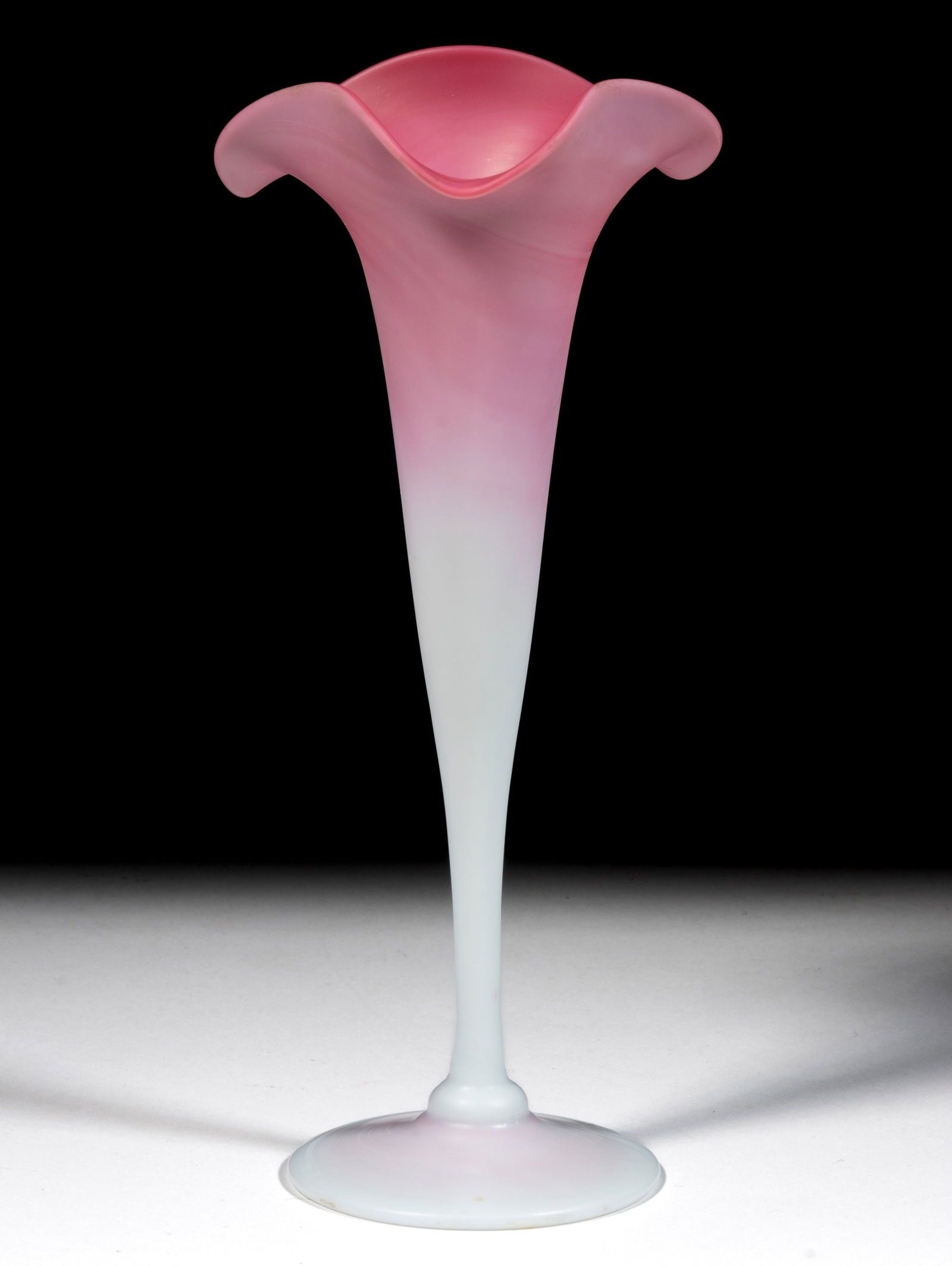 MT. WASHINGTON PEACHBLOW ART GLASS LILY VASE (1 of 1)