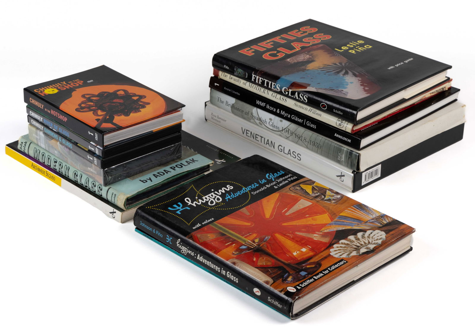 MID-CENTURY MODERN / STUDIO ART GLASS REFERENCE VOLUMES / DVDS, LOT OF 13 (1 of 1)