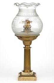 CORNELIUS & CO. BRASS SOLAR STAND LAMP