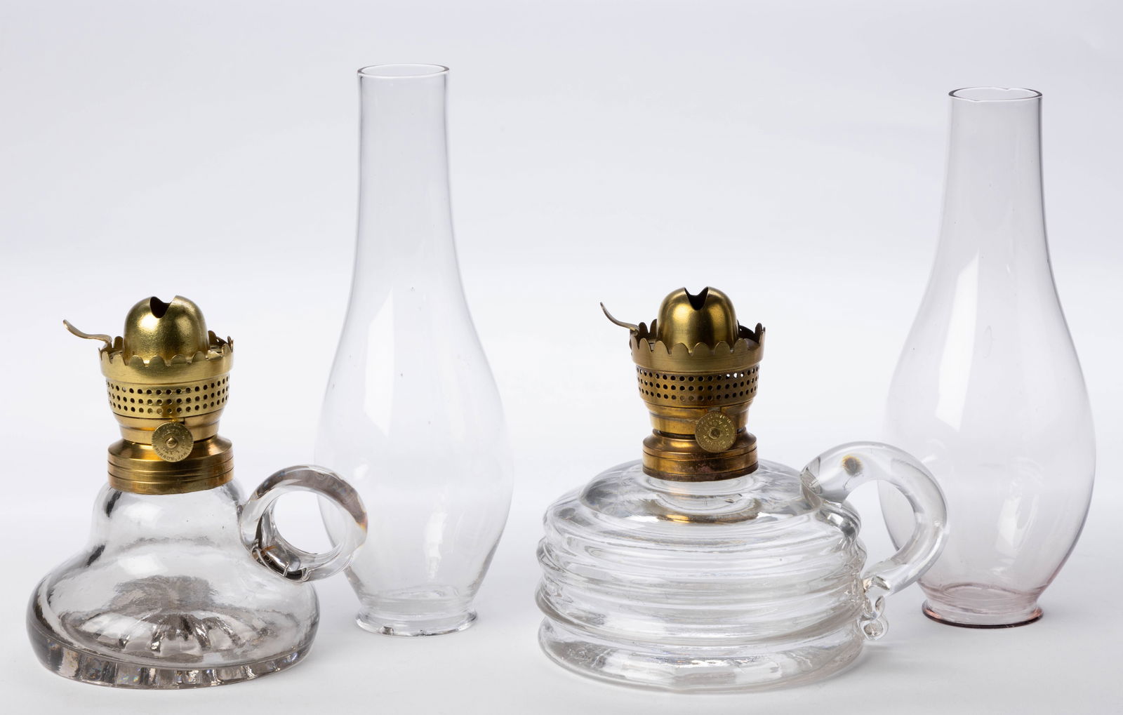 E. F. JONES NO. 0 LIP BURNER AND CHIMNEY SETUPS, LOT OF TWO (1 of 1)