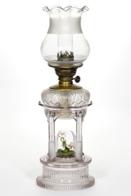 ADAMS TEMPLE / APPLESAUCE KEROSENE STAND LAMP