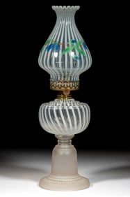 GAY OPALESCENT / VENICE KEROSENE STAND LAMP
