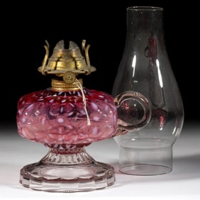 HOBBS NO. 341 / SNOWFLAKE KEROSENE FOOTED FINGER LAMP