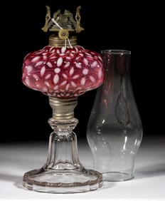 HOBBS NO. 341 / SNOWFLAKE KEROSENE STAND LAMP