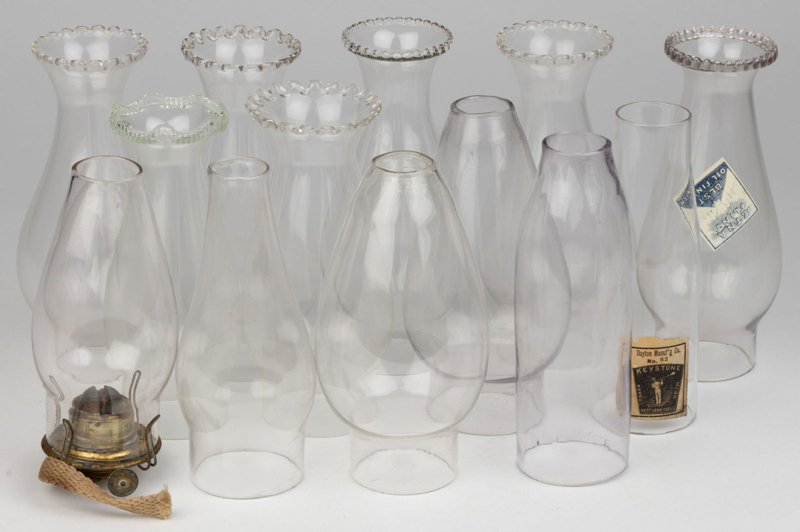 ASSORTED NO. 0 SLIP CHIMNEYS, LOT OF 13 (1 of 1)