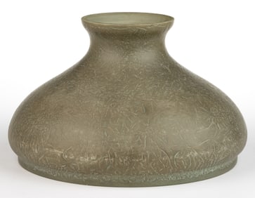 HANDEL LAMP CO. MOSSERINE ACID-ETCHED LAMP SHADE