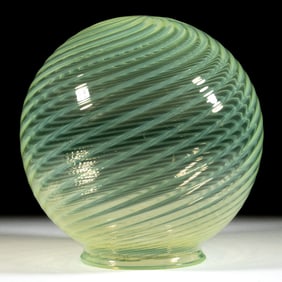 VASELINE SWIRL OPALESCENT LAMP SHADE