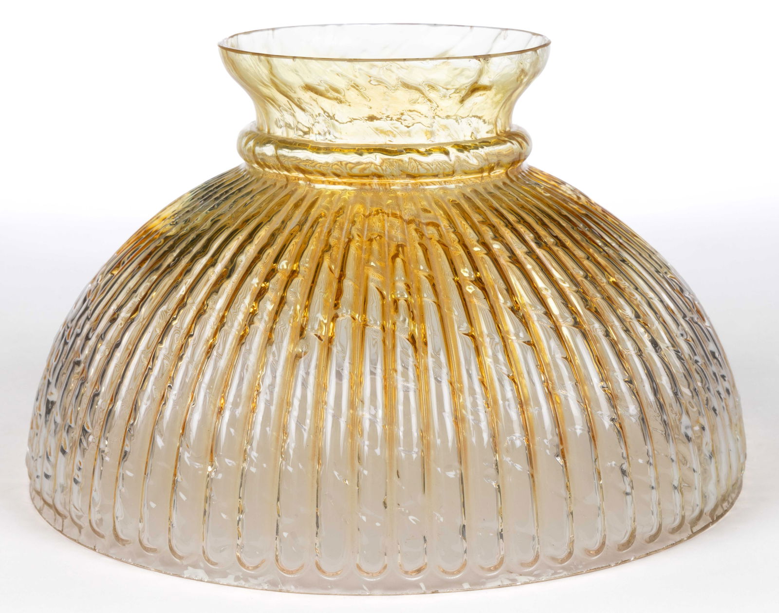 NARROW STRAIGHT RIBBED KEROSENE STUDENT LAMP SHADE (1 of 1)