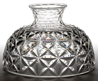 CUT GLASS KEROSENE STUDENT LAMP SHADE
