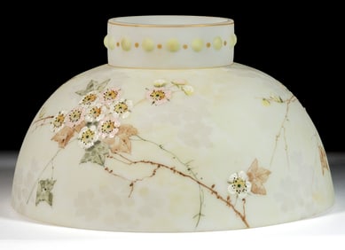 MT. WASHINGTON DECORATED KEROSENE LAMP SHADE