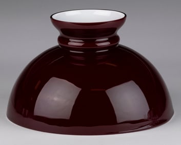 CASED GLASS KEROSENE STUDENT LAMP SHADE