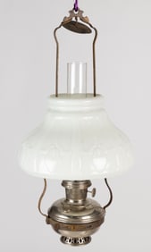 ALADDIN MODEL NO. 11 NICKEL KEROSENE HANGING LAMP