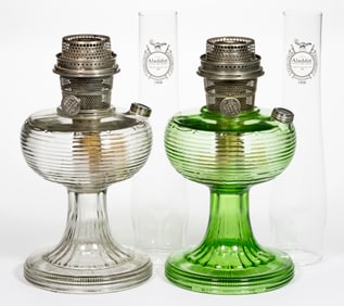 ALADDIN MODEL B-80 AND B-81 / BEEHIVE KEROSENE STAND LAMPS, LOT OF TWO