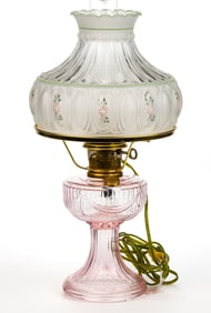 ALADDIN SHORT LINCOLN DRAPE REISSUE ELECTRIC KEROSENE-FORM STAND LAMP