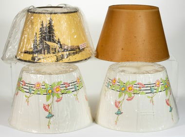 ALADDIN KEROSENE PAPER LAMP SHADES, LOT OF THREE
