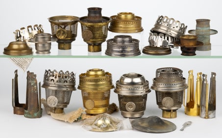 ALADDIN KEROSENE LAMP BURNERS AND BURNER PARTS, UNCOUNTED LOT