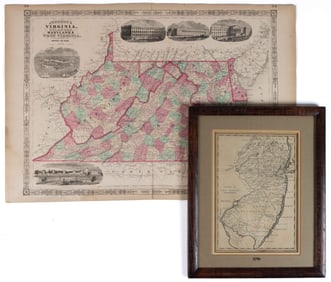 JOHNSON'S MAP OF "VIRGINIA, DELAWARE, MARYLAND & WEST VIRGINIA"
