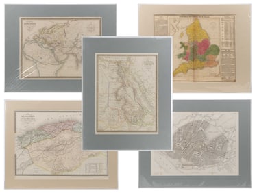 J. ANDRIVEAU-GOUJON (FRENCH, 19TH C.) AND OTHER MAPS, LOT OF FIVE