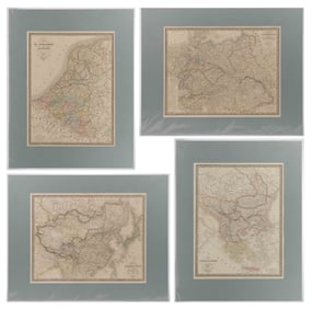 J. ANDRIVEAU-GOUJON (FRENCH, 19TH C.) MAPS OF EUROPEAN AND OTHER COUNTRIES, LOT OF FOUR