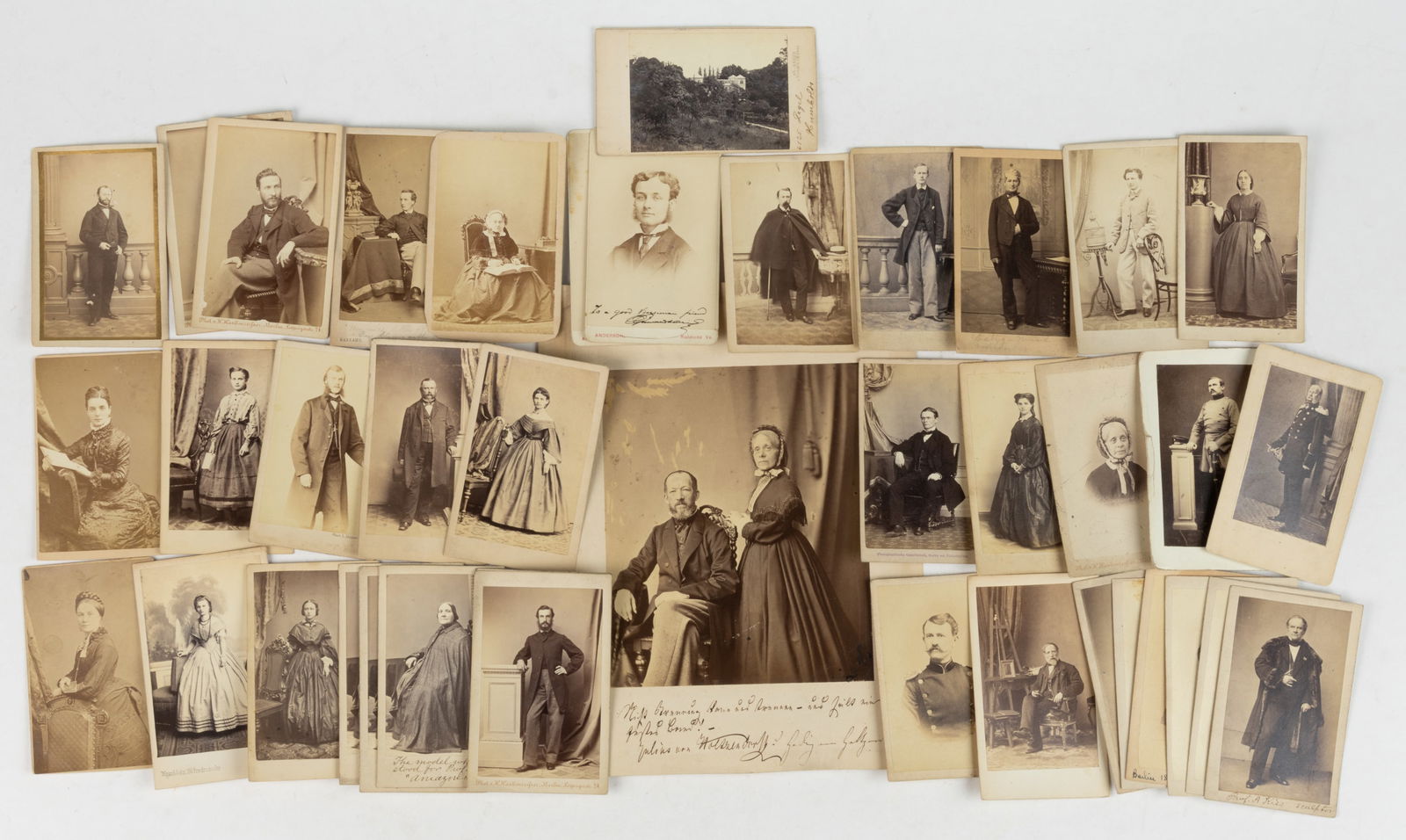 EDWARD V. VALENTINE (1838-1930) OWNED CDV AND OTHER PHOTOGRAPHS FROM HIS EUROPEAN TOUR, LOT OF 40 (1 of 4)