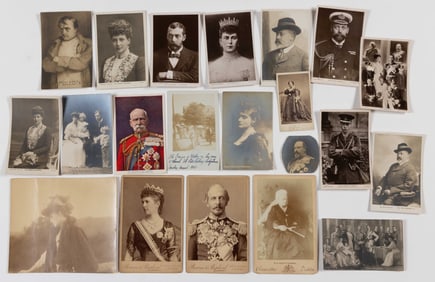 BRITISH ROYALTY AND OTHER FOREIGN DIGNITARY PHOTOGRAPHS / IMAGES, LOT OF 21