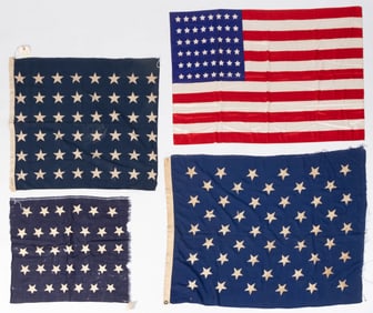 ASSORTED AMERICAN NATIONAL FLAGS, LOT OF FOUR