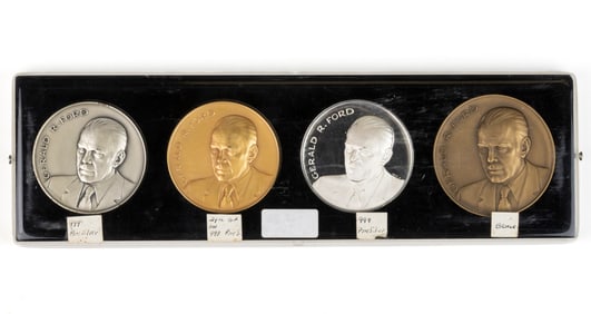 PRESIDENT GERALD R. FORD INAUGURAL COMMEMORATIVE MEDALS, CASED SET OF FOUR