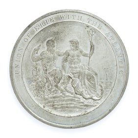 ERIE CANAL COMPLETION COMMEMORATIVE LARGE-SIZED MEDAL