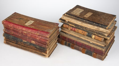 JAMES R. BAKER, WARDENSVILLE, WEST VIRGINIA, GENERAL STORE LEDGERS, LOT OF 15