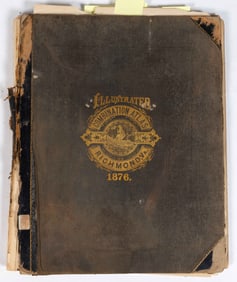 RARE ANTIQUARIAN RICHMOND, VIRGINIA ATLAS WITH VA / WV SPRINGS PRINTS