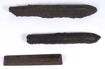 VIRGINIA, ATTRIBUTED, PIG-IRON INGOTS, LOT OF THREE