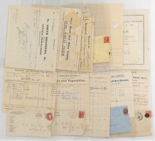 SHENANDOAH VALLEY OF VIRGINIA BILLHEADS AND OTHER EPHEMERA, UNCOUNTED LOT