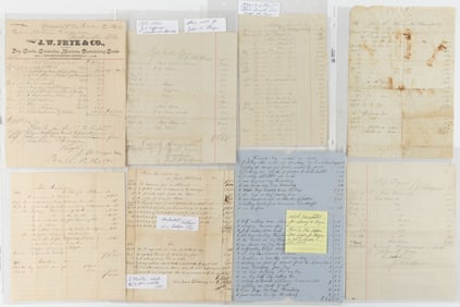 WARDENSVILLE, VIRGINIA / WEST VIRGINIA MANUSCRIPT MATERIAL, LOT OF EIGHT