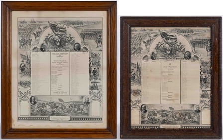 VIRGINIA SPANISH-AMERICAN WAR SOLDIER'S MEMORIAL PRINTS, LOT OF TWO