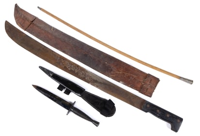 WORLD WAR II / WWII AND OTHER MILITARIA / WEAPONS, LOT OF THREE