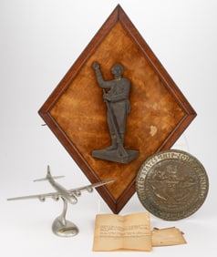 ASSORTED MILITARY AND RELATED ARTICLES, LOT OF THREE